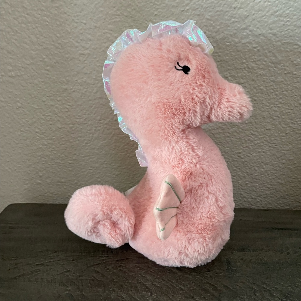 Coco & Lola Pink Seahorse-Weighted Plush Home Decor - HTF